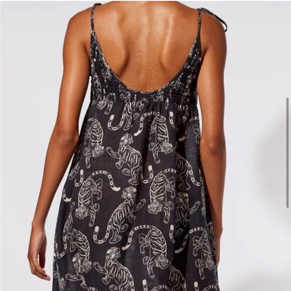 Solid + Striped The Riley Dress Black/White Tigers - Picture 3 of 3